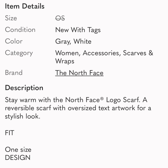THE NORTH FACE LOGO SCARF 🧣 Reversible & UNISEX !!! - Picture 8 of 10